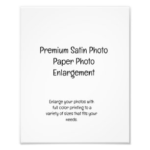 Premium Satin Photo Paper Photo Enlargement Print