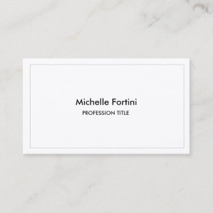 Premium Silk Elegant Plain Simple Minimalist  Business Card