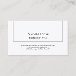 Premium Silk Elegant Plain Simple Minimalist Business Card
