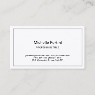 Premium Silk Elegant Plain Simple Minimalist Business Card