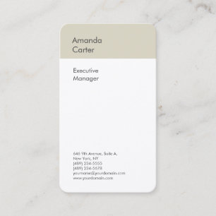 Premium silk elegant white plain minimalist modern business card