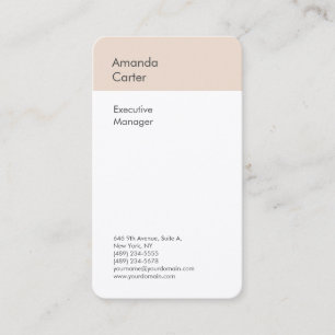 Premium silk elegant white plain minimalist modern business card