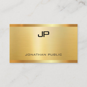 Premium Silk Faux Gold Elegant Modern Template Business Card