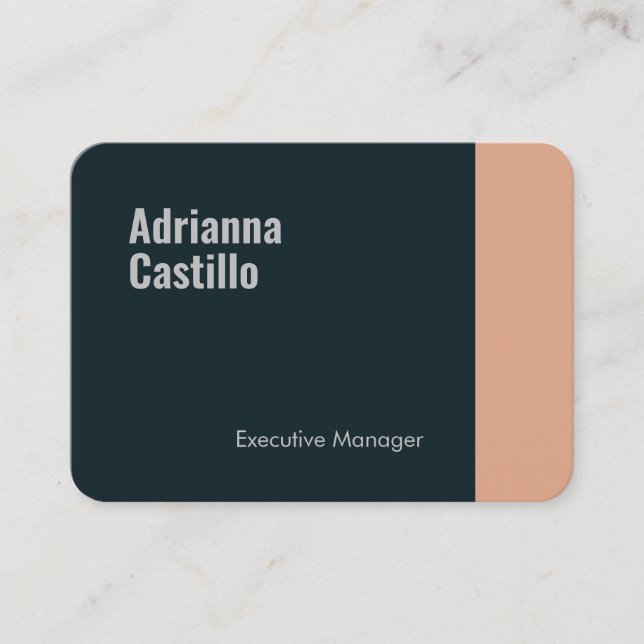 Premium Silk Minimalist Modern Plain Bold Text Business Card (Front)