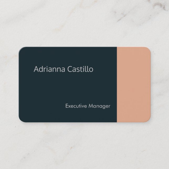 Premium Silk Minimalist Modern Plain Business Card (Front)