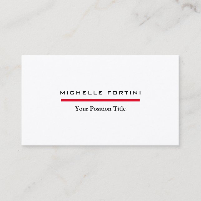 Premium Silk Minimalist Professional  Business Card (Front)