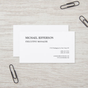 Premium Silk Modern Elegant Simple Black White Business Card
