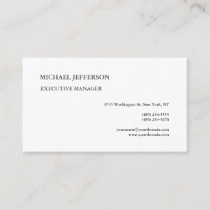 Premium Silk Modern Elegant Simple Black White Business Card