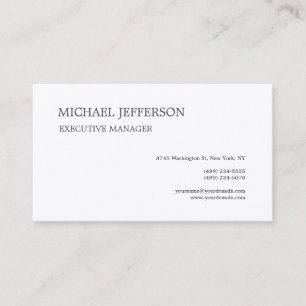 Premium Silk Modern Elegant Simple Black White Business Card