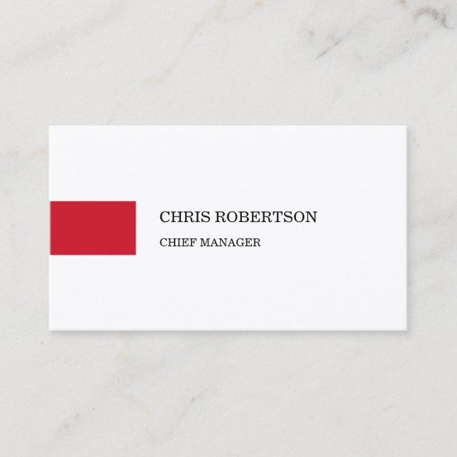 Premium Silk Modern Minimalist Plain Business Card (Front)