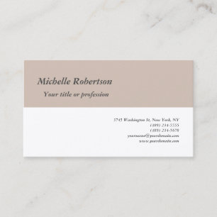 Premium Silk Plain Minimalist Simple Business Card