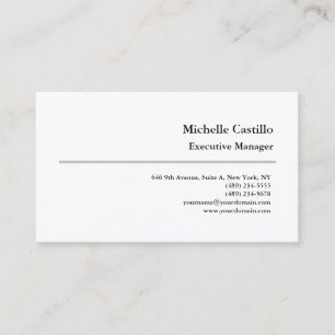 Premium Silk Plain Professional Minimalist Modern Business Card