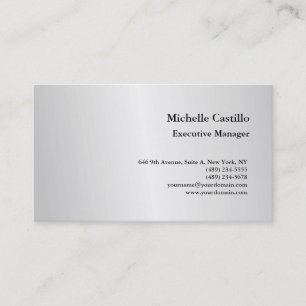 Premium Silk Professional Minimalist Silver Grey Business Card