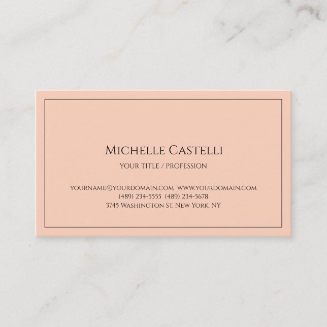 Premium Silk Professional Unique Classical Simple Business Card (Front)
