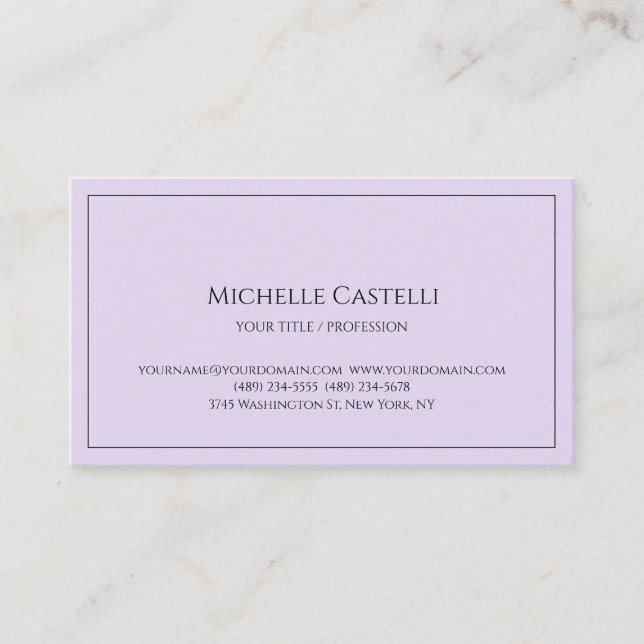 Premium Silk Professional Unique Classical Simple Business Card (Front)