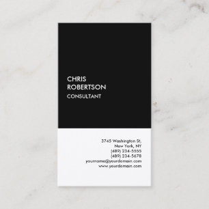 Premium Silk Special Black White Modern Unique Business Card