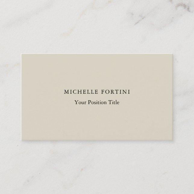 Premium Silk Trendy Minimalist Professional Modern Business Card (Front)