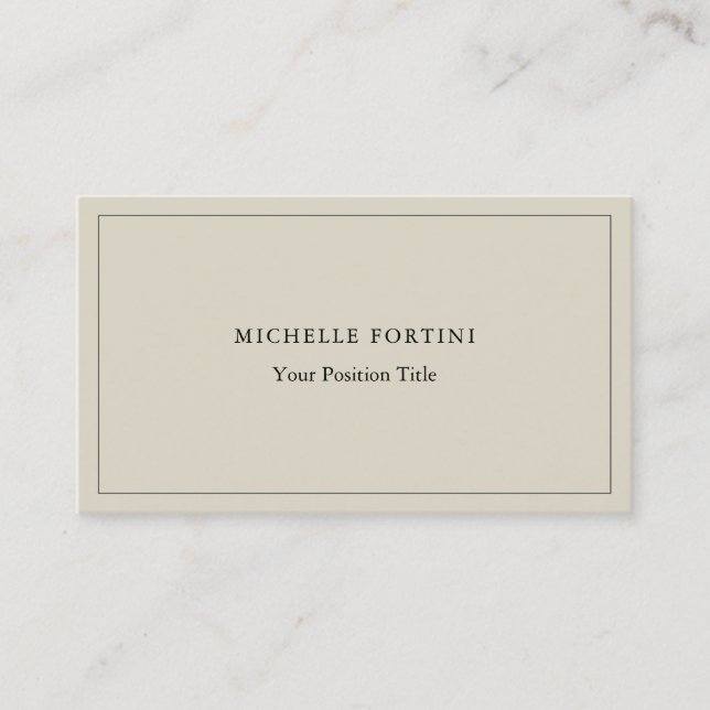 Premium Silk Trendy Minimalist Professional Modern Business Card (Front)