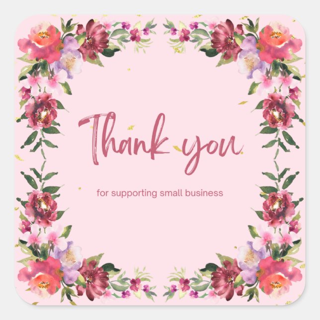 "Premium Small Business Stickers" Square Sticker (Front)