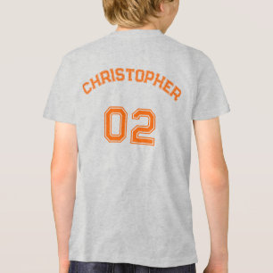 Premium Soft Teen Boy Player Name Jersey Number Tri-Blend Shirt