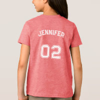 Premium Soft Teen Girl Player Name Jersey Number