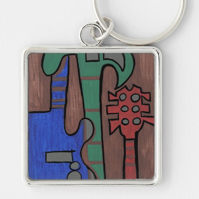 Premium Square -Contempo Guitars Key Ring (Front)