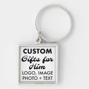 Premium Square Keychain Custom Gifts for Him