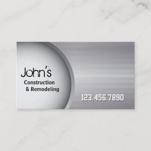 Premium Stainless Steel Construction Business Card