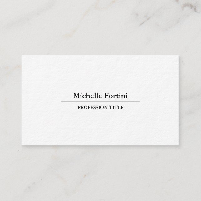 Premium Thick Elegant Plain Minimalist Business Card (Front)