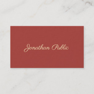 Premium Thick Modern Handwriting Name Template Business Card
