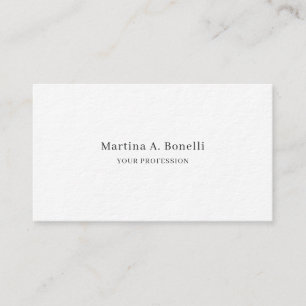 Premium Thick Unique Elegant Plain Simple Special Business Card