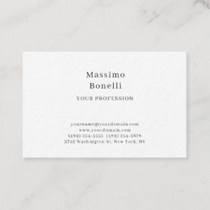 Premium Thick Unique Elegant Plain Simple Special Business Card