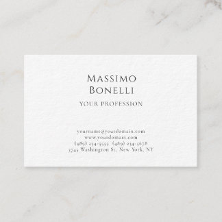 Premium Thick Unique Elegant Plain Simple Special Business Card