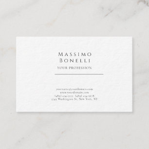 Premium Thick Unique Elegant Plain Simple Special Business Card