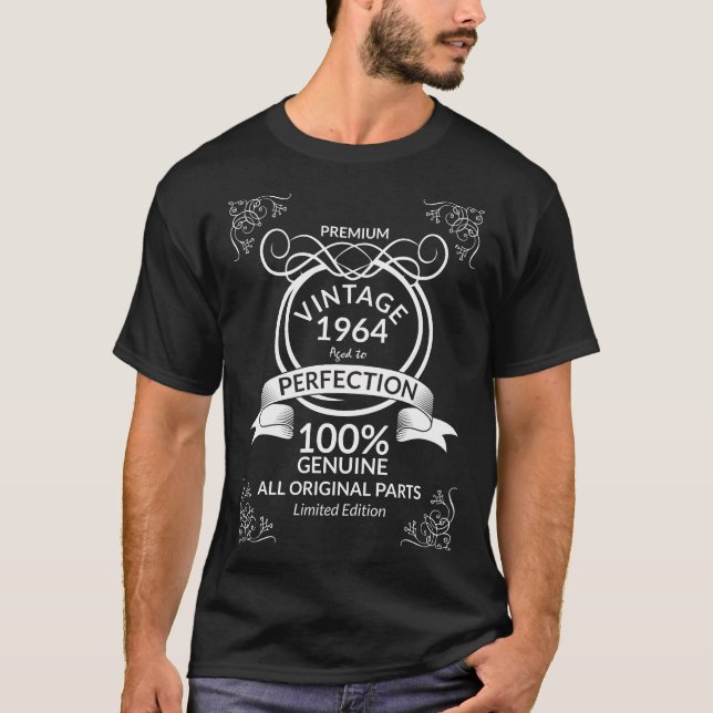 Premium Vintage 1964 Aged To Perfection T-Shirt (Front)