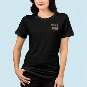 Premium Women’s Black T-Shirt Custom Company Logo Tri-Blend Shirt
