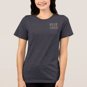 Premium Women’s Dark Grey T-Shirt Custom Logo Tri-Blend Shirt