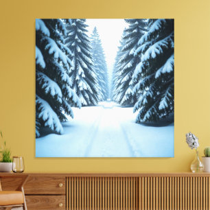 Premium Wrapped Canvas Snowfall