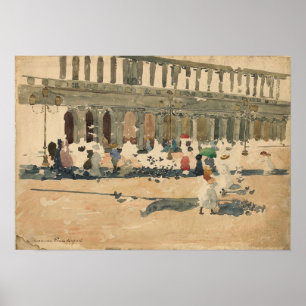 Prendergast - Caffe Florian In Venice 1898 Poster