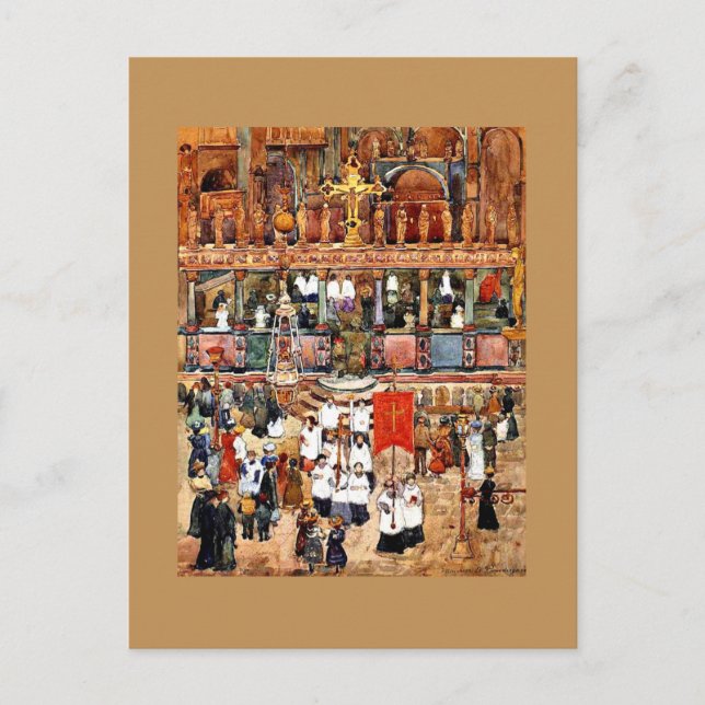 Prendergast - Easter Procession, St. Marks Postcard (Front)