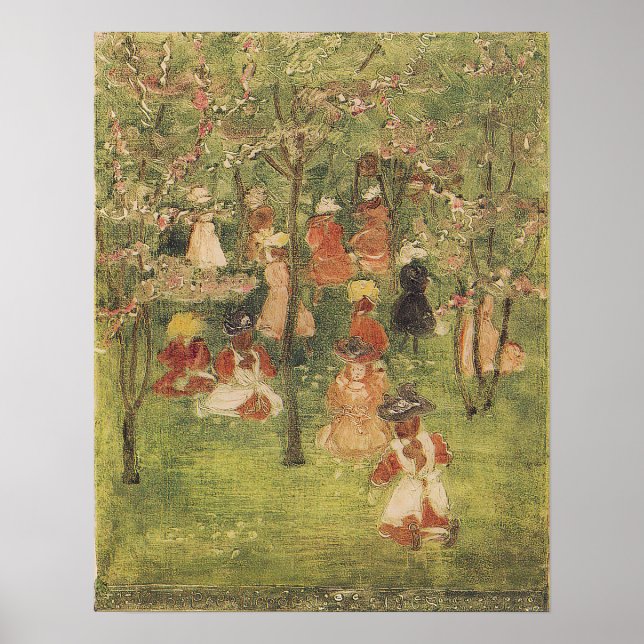 Prendergast - Spring In Franklin Park 1895 Poster (Front)