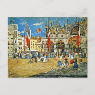 Prendergast: St. Mark's, Venice cityscape Postcard