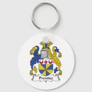Prentice Family Crest Key Ring