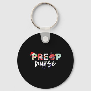 Preoperative Christmas Nurse Santa Hat Uble Preop Key Ring