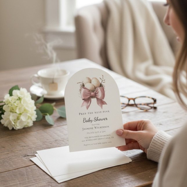 prep the nest pink baby shower  invitation (Creator Uploaded)