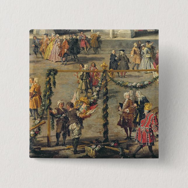 Preparation For the Firework Display 15 Cm Square Badge (Front)