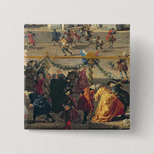 Preparation For the Firework Display 15 Cm Square Badge