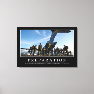 Preparation: Inspirational Quote Canvas Print