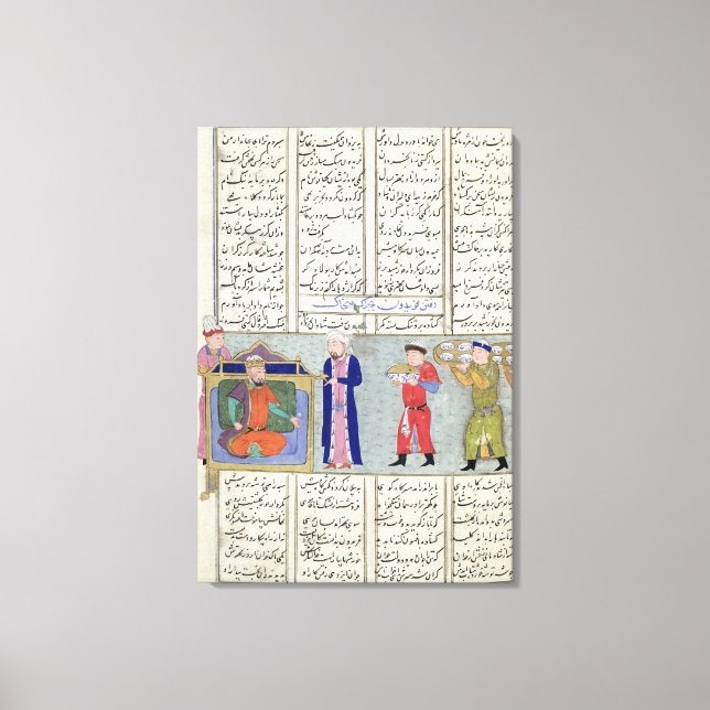 Preparation of the feast ordered by Feridun Canvas Print (Front)