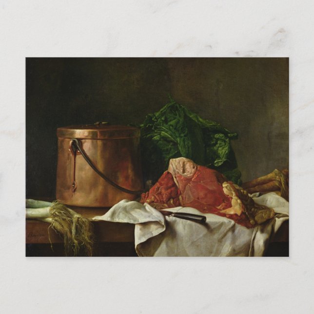 Preparations for a Stew Postcard (Front)